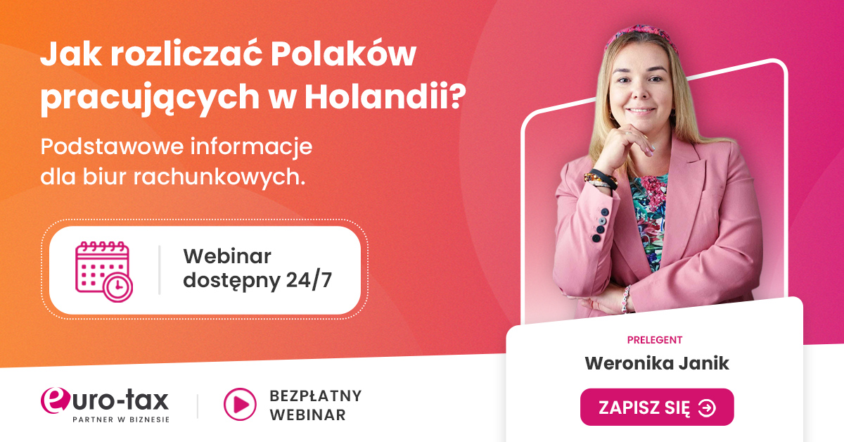 webinar - roliczenie podatku Holandia